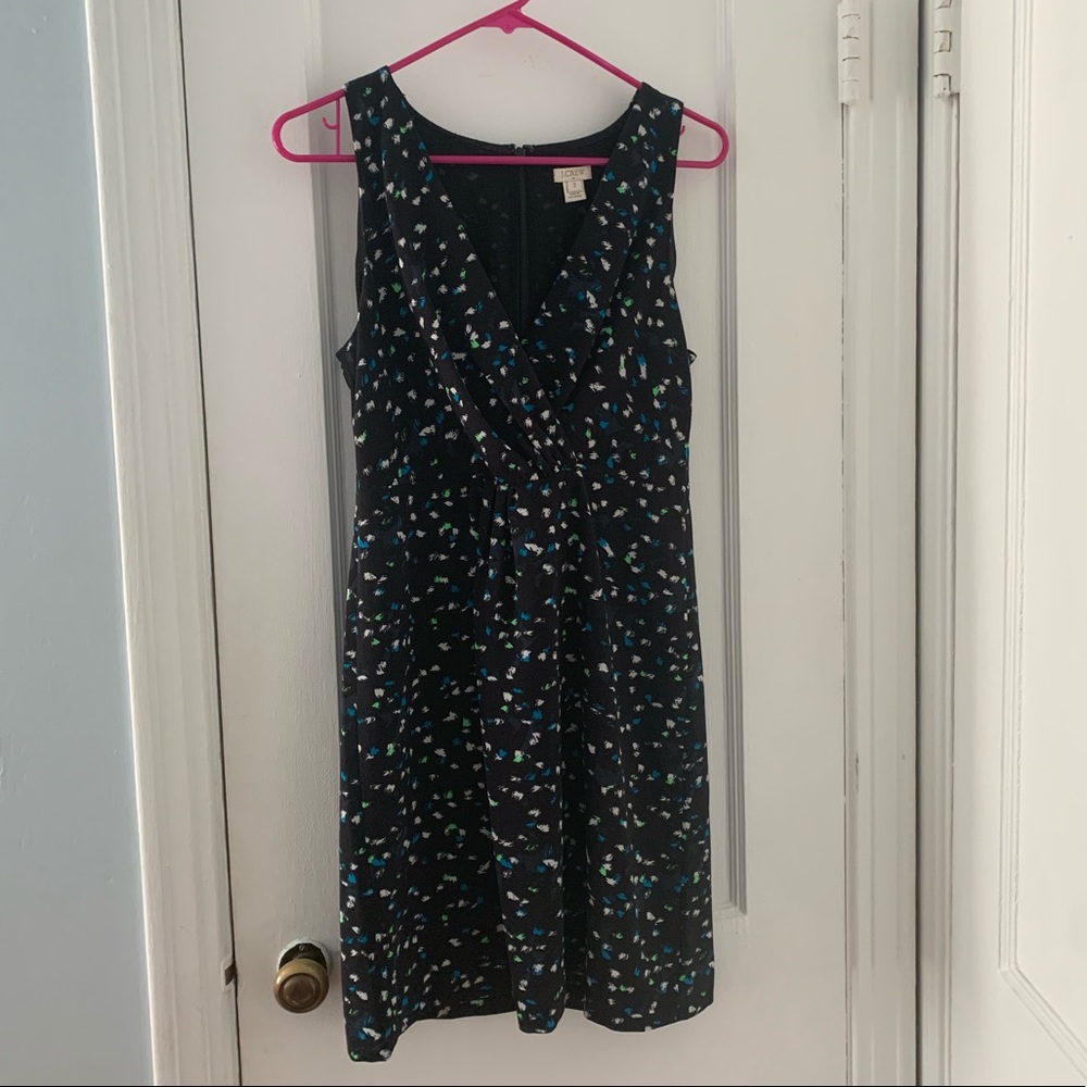 J. Crew Factory Wrap Front Dress in Painted Dots